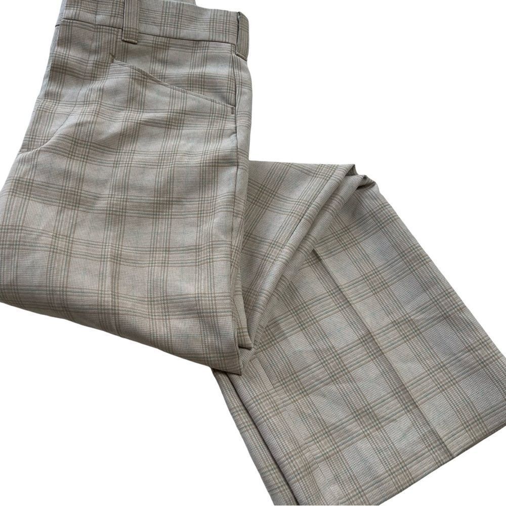 Vintage 1970s Levi’s Panatela Gentlemen’s Cut Disco Era Plaid Checkered Trousers